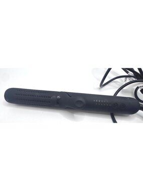 LAnge Hair 1" Straightener Flat Iron Curler Styler Black Adjustable Temp